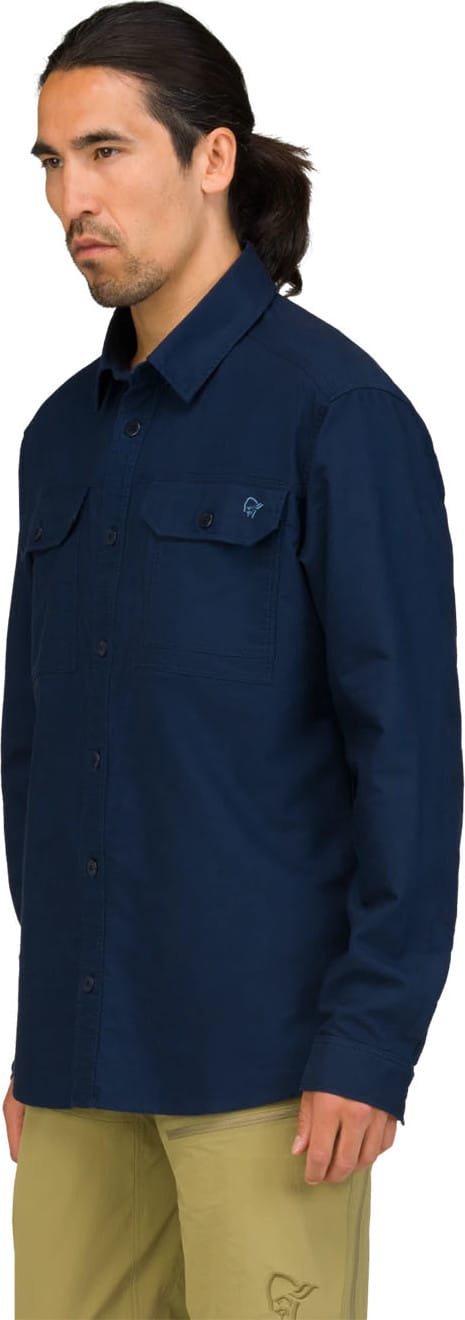 Norrøna Men's Femund Cotton Shirt Navy Blazer Norrøna