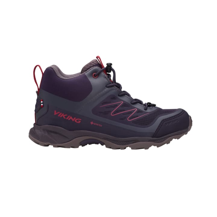 Viking Footwear Kids' Tind Mid Gore-Tex Mid Grey/Ruby Red Viking Footwear