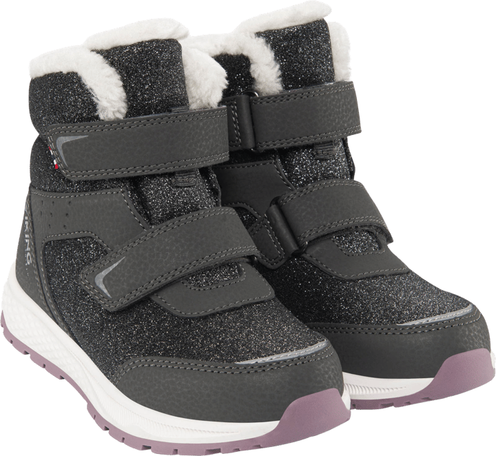 Viking Footwear Kid´s Equip Glitter Warm Waterproof 2v Charcoal/dusty Pink Viking Footwear