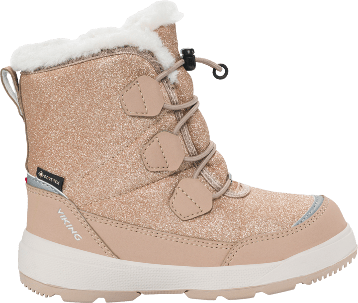 Viking Footwear Kid´s Toasty Glitter Warm GORE-TEX Zip Beige Viking Footwear