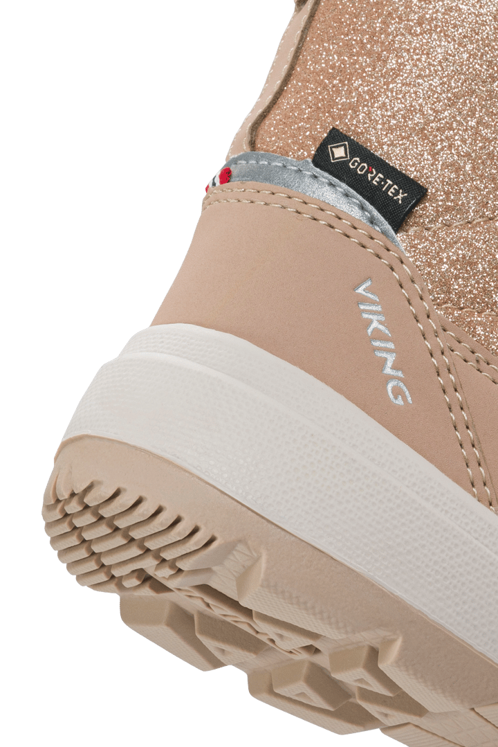 Viking Footwear Kid´s Toasty Glitter Warm GORE-TEX Zip Beige Viking Footwear