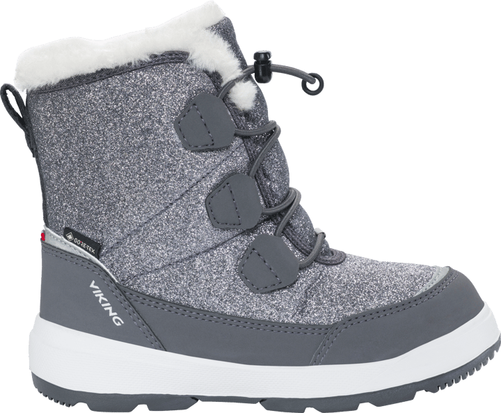 Viking Footwear Kid´s Toasty Glitter Warm GORE-TEX Zip Dark Grey Viking Footwear