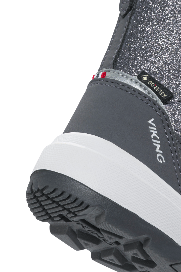 Viking Footwear Kid´s Toasty Glitter Warm GORE-TEX Zip Dark Grey Viking Footwear
