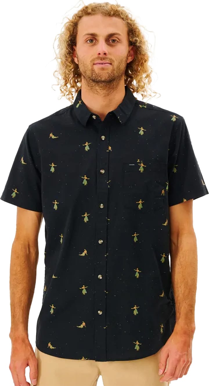 Rip Curl Men's Hula Breach Short Sleeve Shirt Black Rip Curl Rip Curl Men's Hula Breach Short Sleeve Shirt Black Rip Curl