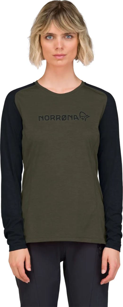 Norrøna Women's Fjørå Equaliser Lightweight Long Sleeve Olive Night Norrøna