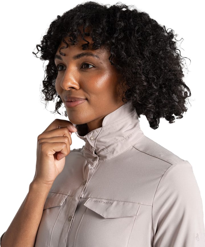 Craghoppers Women's Nosilife Pro Long Sleeved Shirt V Soft Mushroom Craghoppers