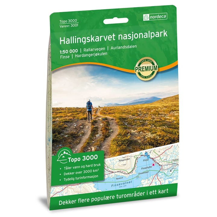 Nordeca Hallingskarvet Nasjonalpark 1:50 000 Topo 3000 Ugland IT