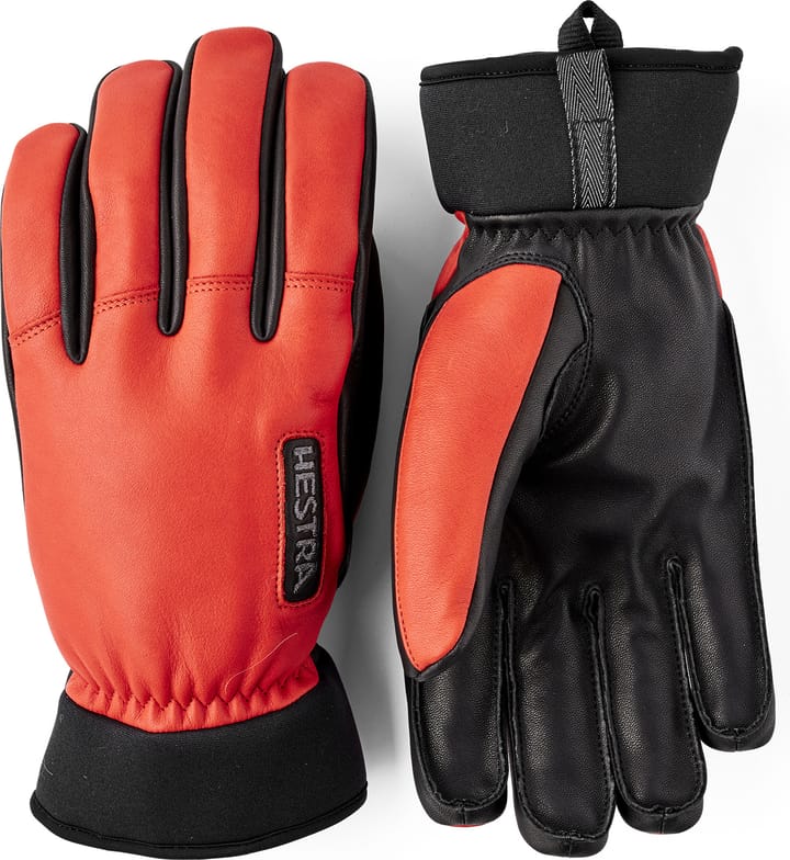 Hestra Army Leather Wool Terry 5-Finger Flame Red Hestra