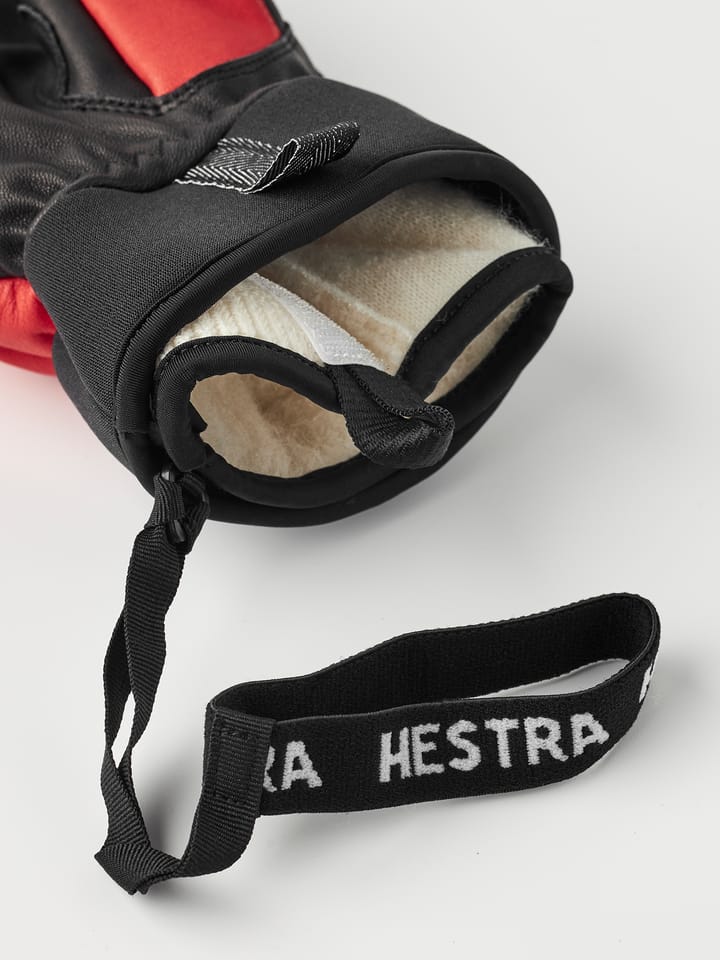 Hestra Army Leather Wool Terry 5-Finger Flame Red Hestra