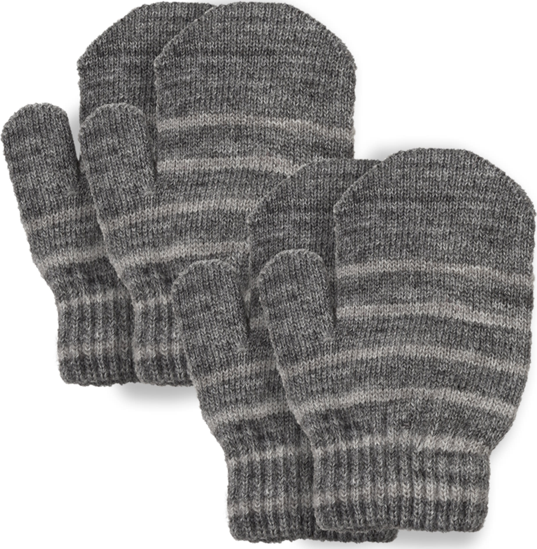 Lindberg Kids' Magic Wool Stripe 2-P Anthracite/Grey Vardagshandskar 1-3y