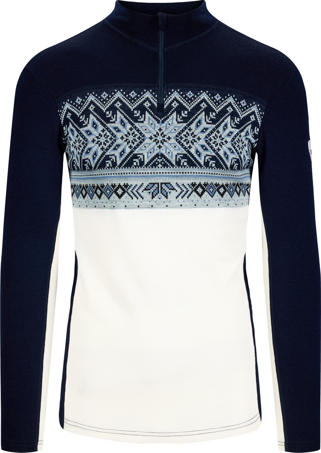 Dale of Norway Men's Vail Baselayer Half Zip Offwhite Navy