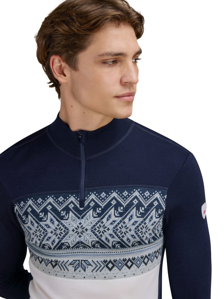 Dale of Norway Men's Vail Baselayer Half Zip Offwhite Navy Dale of Norway