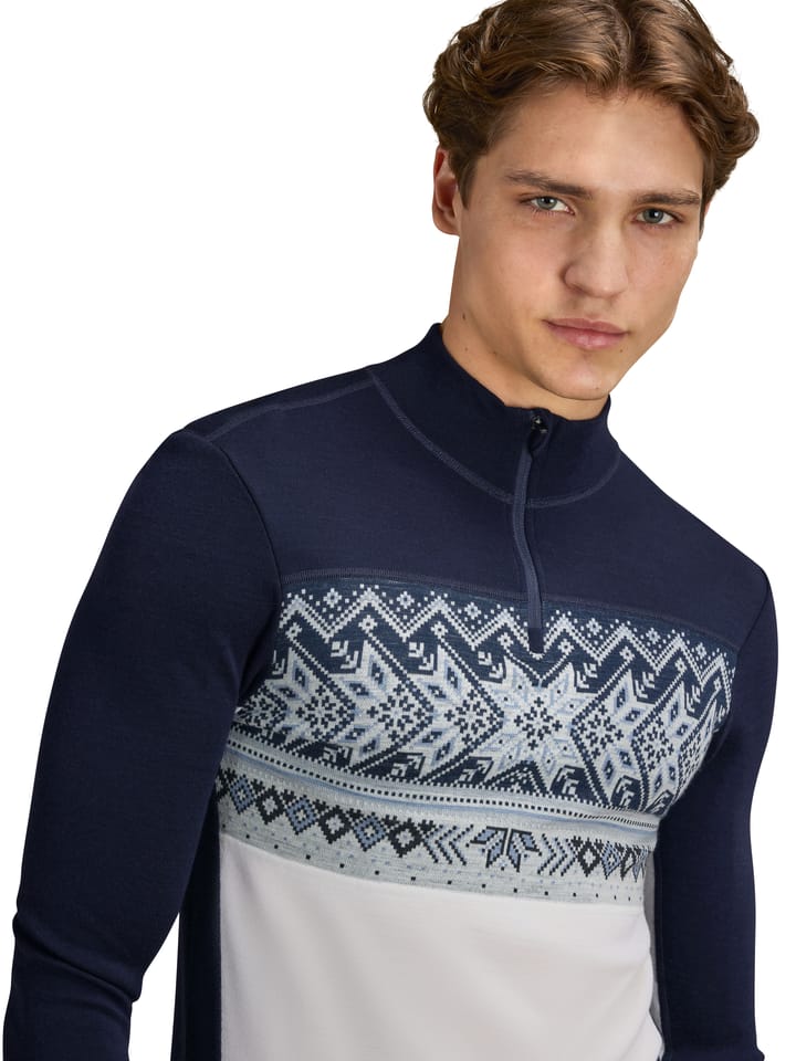 Dale of Norway Men's Vail Baselayer Half Zip Offwhite Navy Dale of Norway