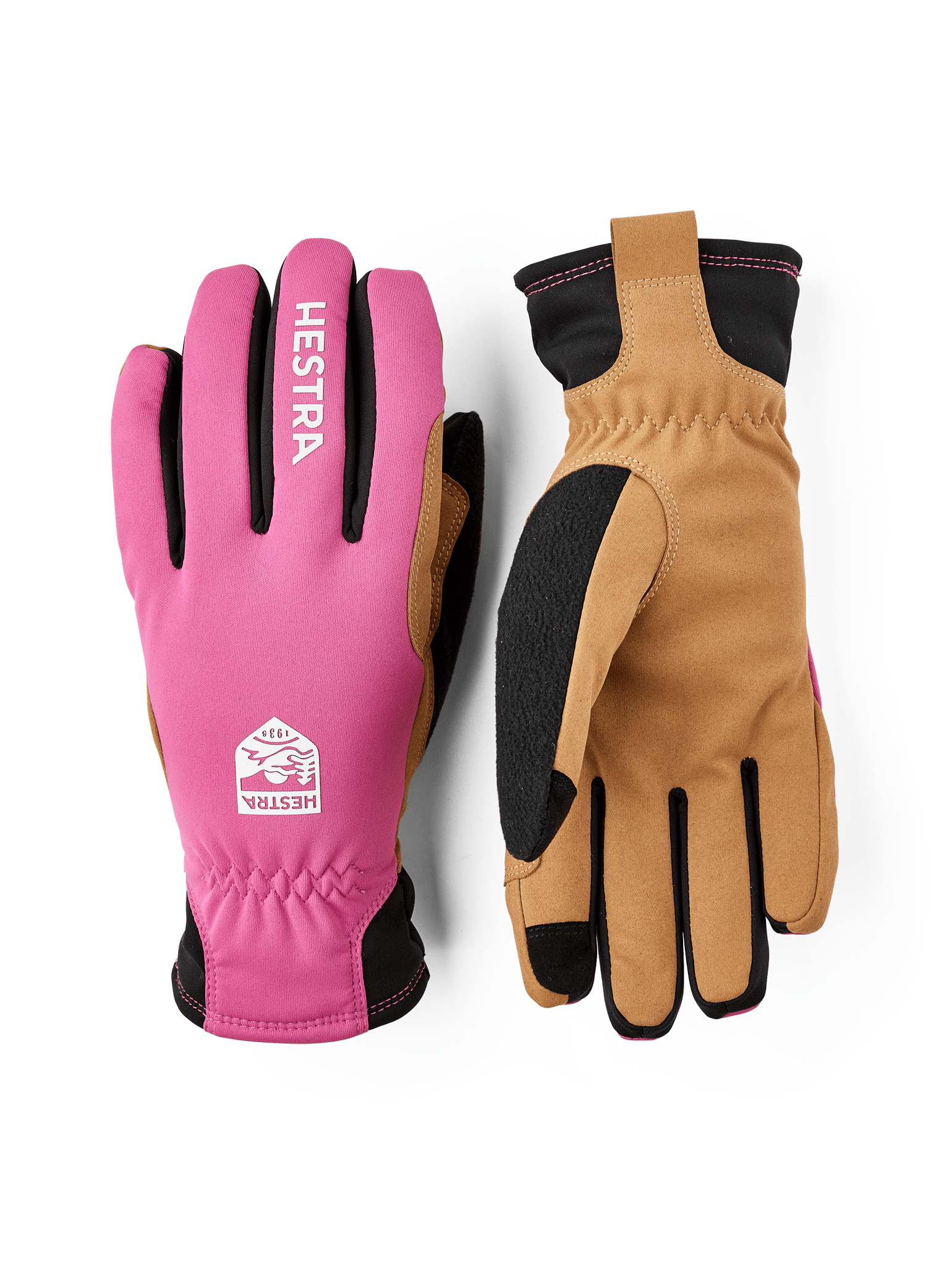 Hestra Women´S Xc Primaloft - 5 Finger Cerise/tan