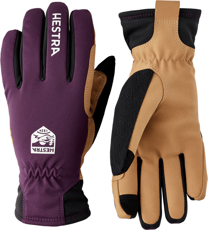 Hestra Women's XC Primaloft 5-Finger Plum/tan Hestra