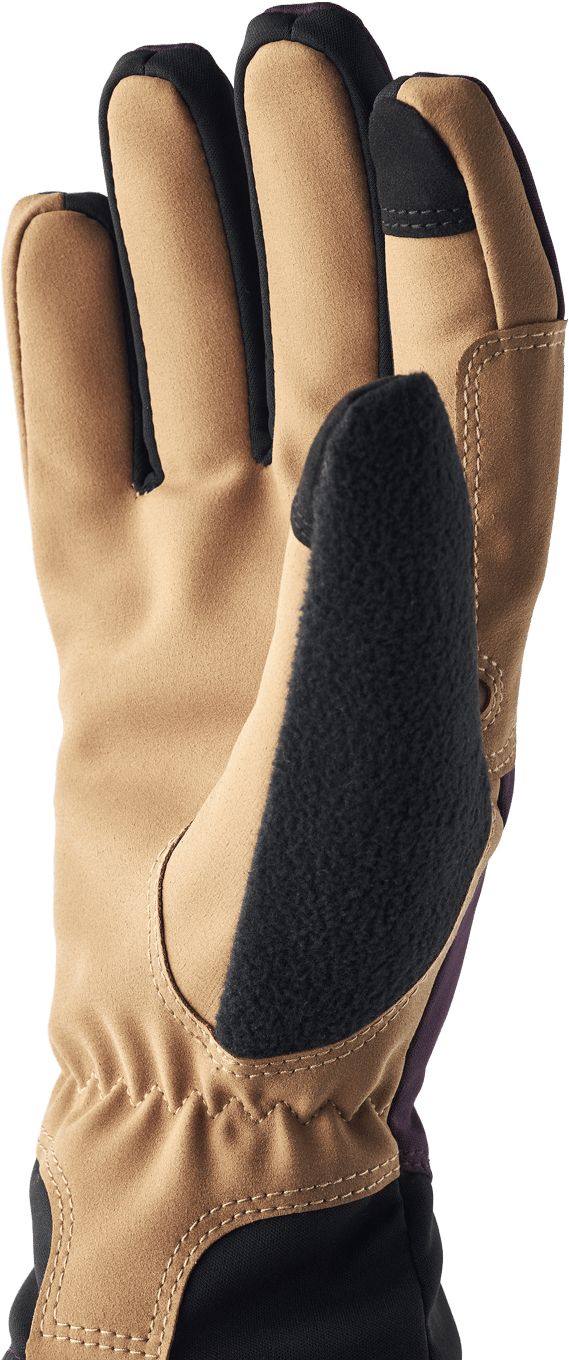 Hestra Women's XC Primaloft 5-Finger Plum/tan Hestra