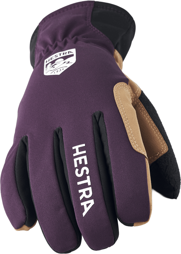 Hestra Women's XC Primaloft 5-Finger Plum/tan Hestra