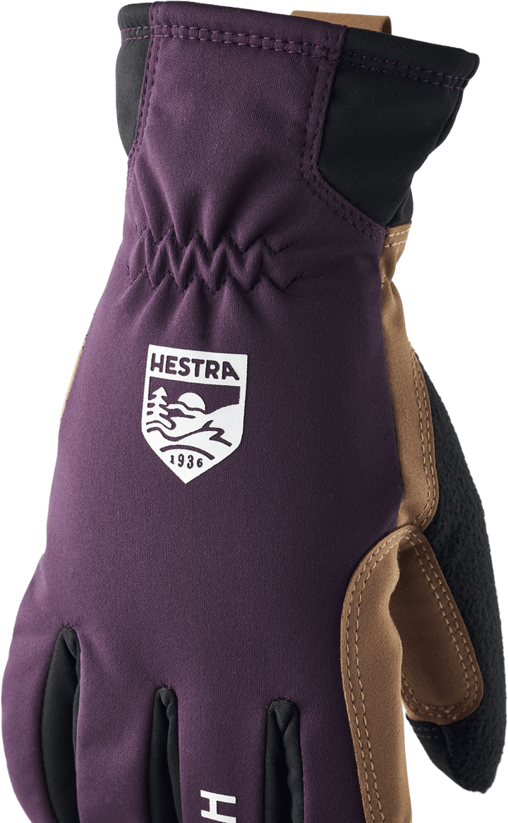 Hestra Women's XC Primaloft 5-Finger Plum/tan Hestra