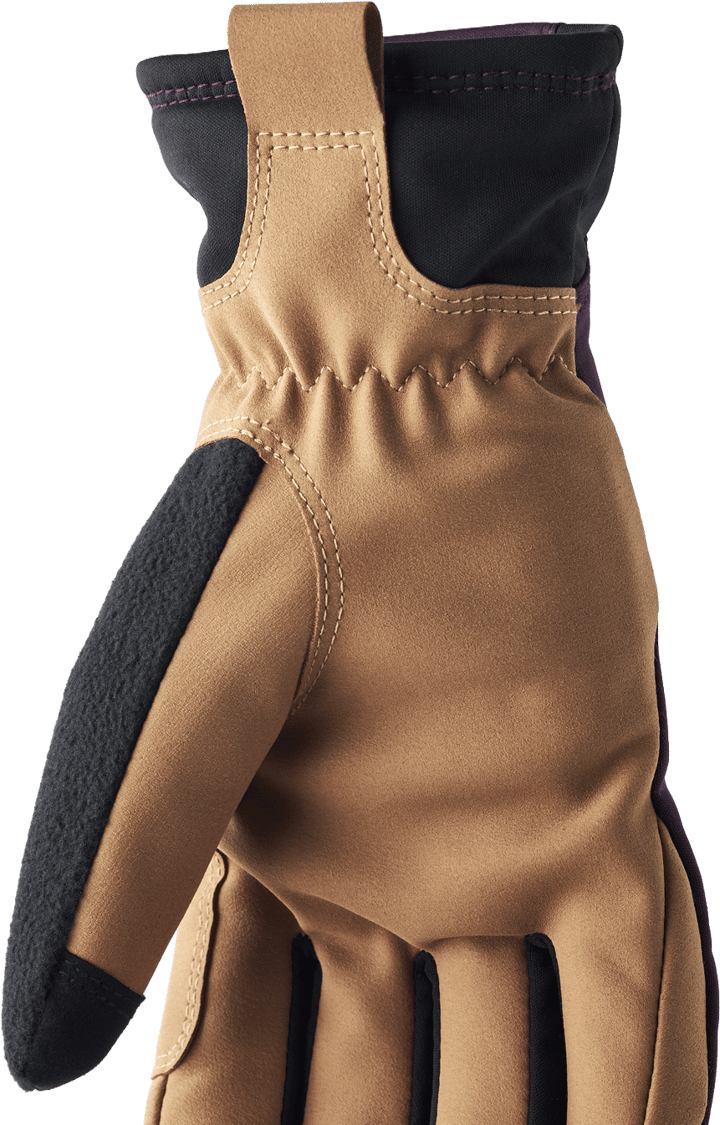 Hestra Women's XC Primaloft 5-Finger Plum/tan Hestra