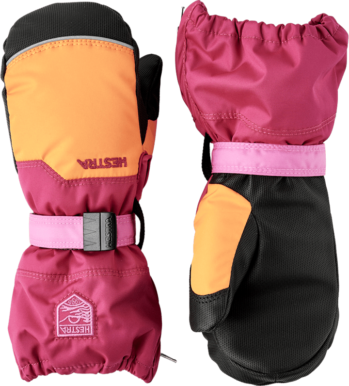 Hestra Baby´s Baby Zip - Mitt Orange/orchid Hestra