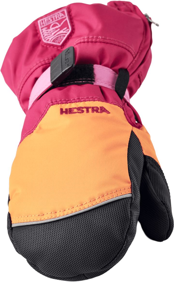 Hestra Baby´s Baby Zip - Mitt Orange/orchid Hestra