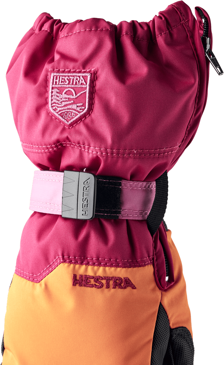 Hestra Baby´s Baby Zip - Mitt Orange/orchid Hestra