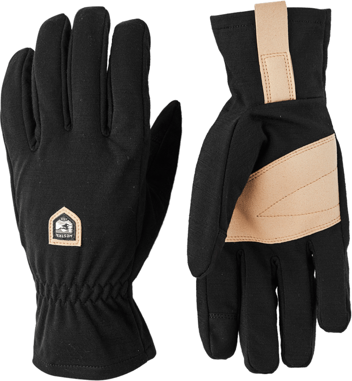 Hestra Windwool Merino Liner - 5 Finger Black Hestra