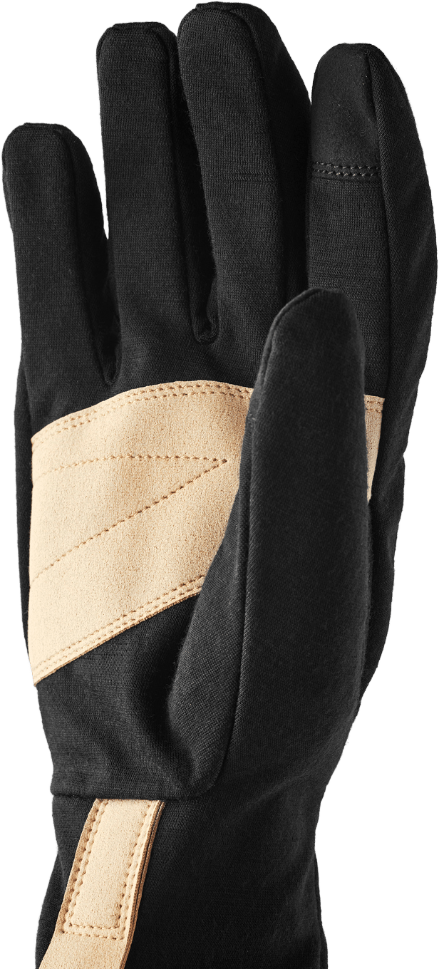 Hestra Windwool Merino Liner - 5 Finger Black Hestra