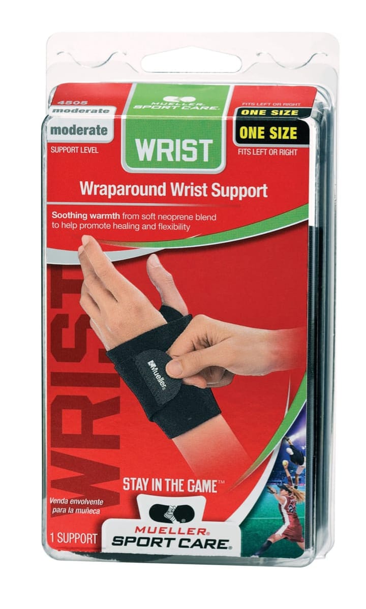 Mueller Wraparound Wrist Support Black Mueller Mueller Wraparound Wrist Support Black Mueller