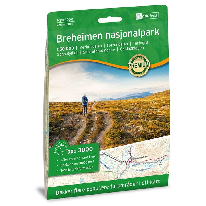 Nordeca Breheimen 1:50 000 Topo 3000 Ugland IT