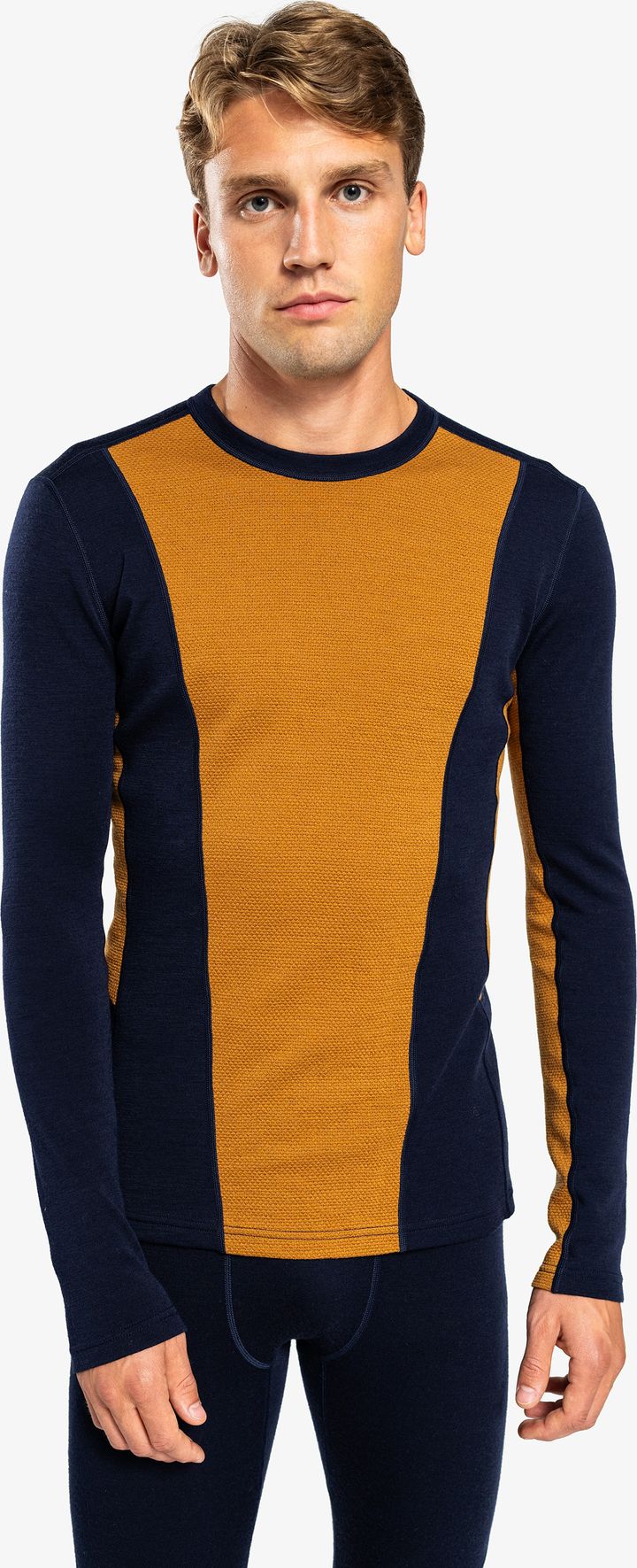 Ulvang Men's Peak Map Crew Baselayer Navy Blue/Cathay Spice Ulvang