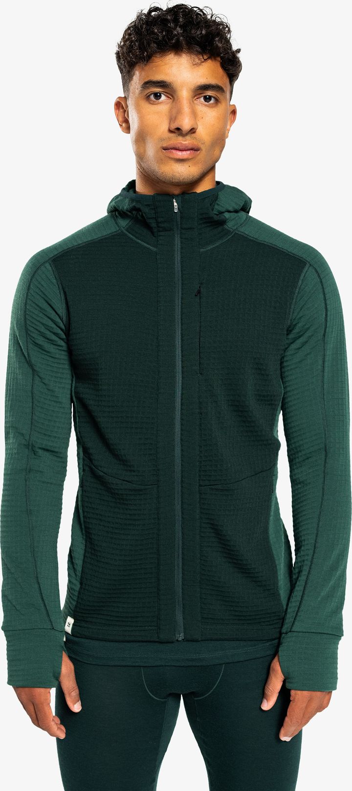 Ulvang Men's Peak Field Hooded Full Zip Midlayer Trekking Green/Beetle Green Ulvang