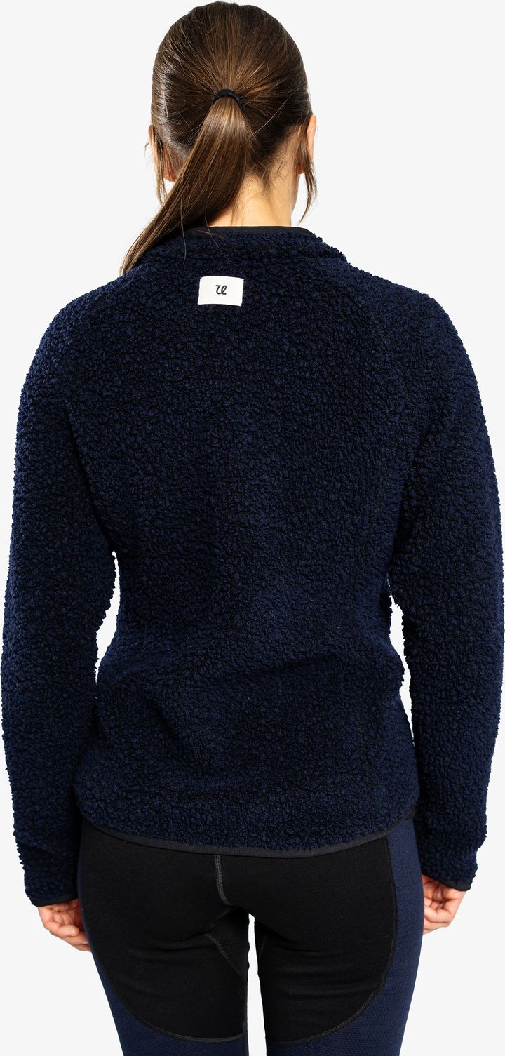 Ulvang Women's Re Orbit Full Zip Wool Pile Navy Blue Ulvang