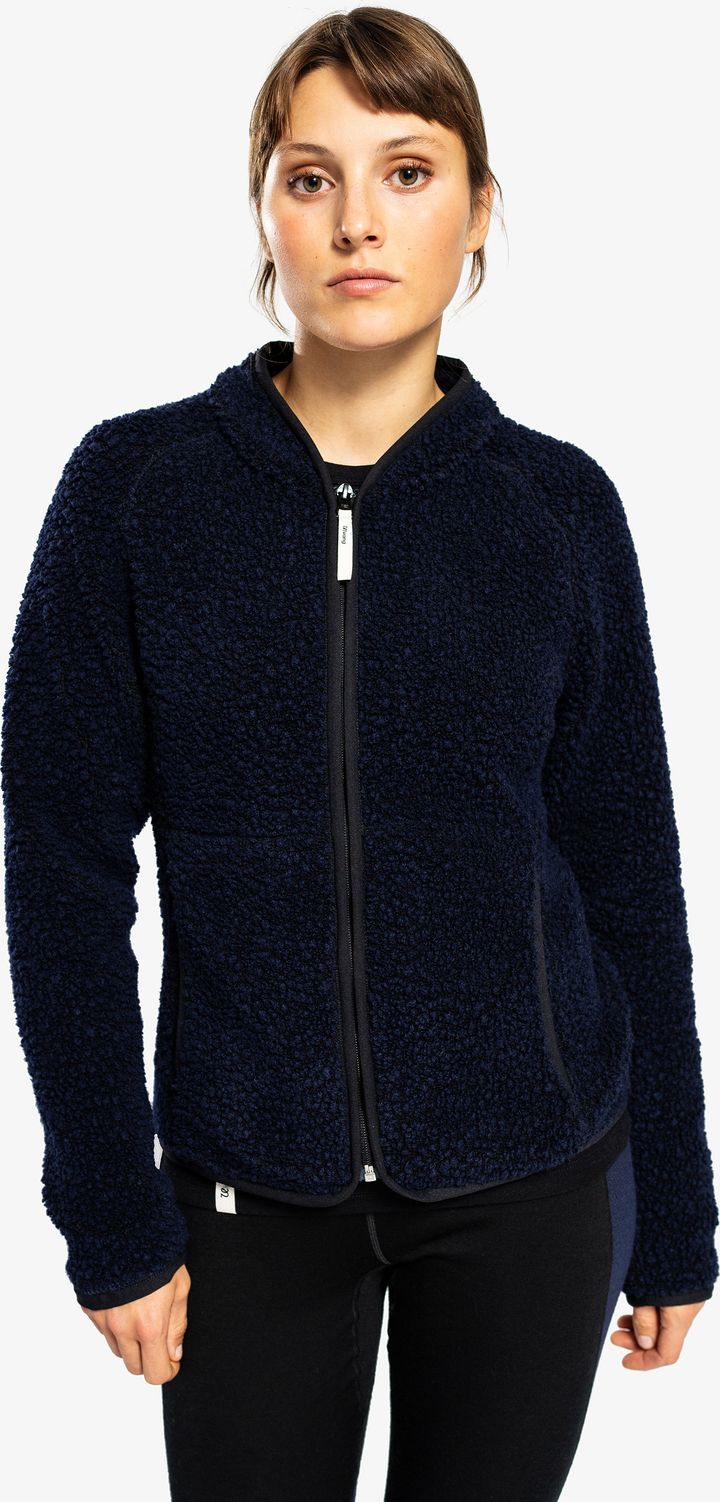 Ulvang Women's Re Orbit Full Zip Wool Pile Navy Blue Ulvang