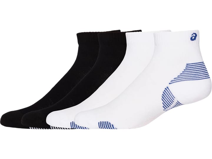 Asics 2-pack Cushion Run Quarter Sock Performance Black/Brilliant White Asics
