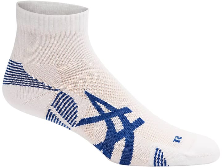 Asics 2-pack Cushion Run Quarter Sock Brilliant White/Asics Blue Asics