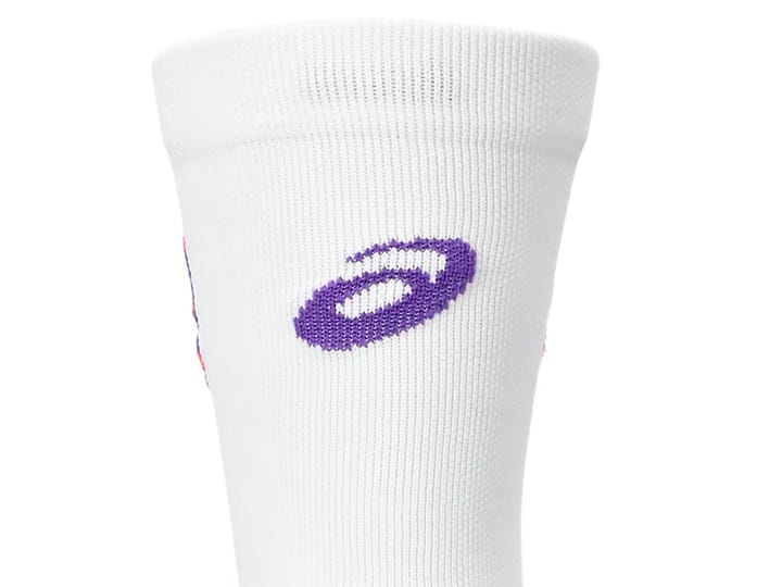 Asics Performance Run Sock Crew Brilliant White/flash Red/edo Purple Asics