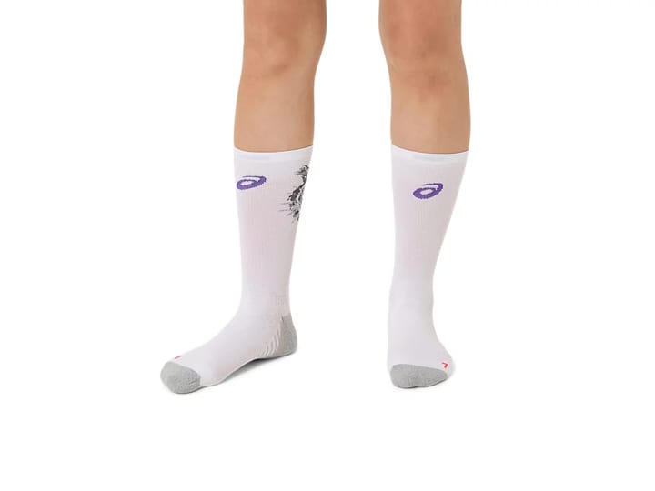 Asics Performance Run Sock Crew Brilliant White/flash Red/edo Purple Asics