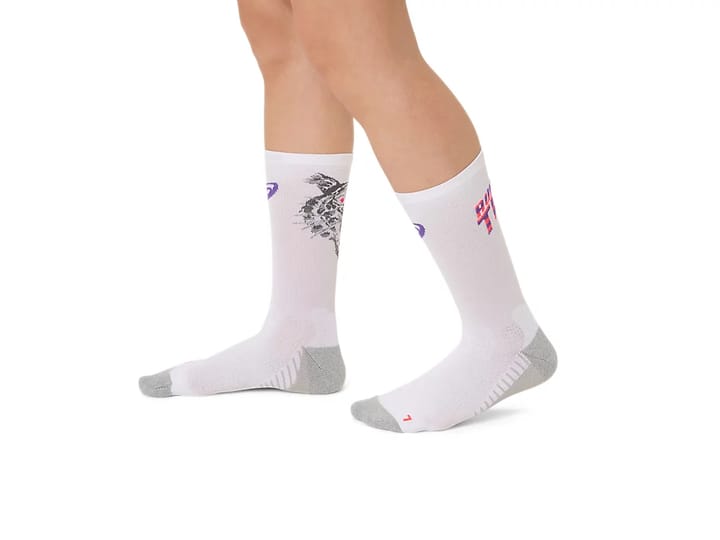 Asics Performance Run Sock Crew Brilliant White/flash Red/edo Purple Asics Asics Performance Run Sock Crew Brilliant White/flash Red/edo Purple Asics