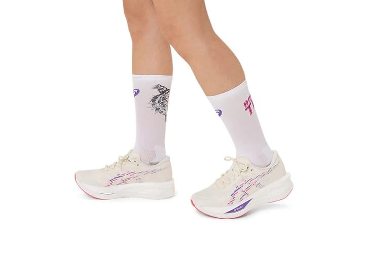 Asics Performance Run Sock Crew Brilliant White/flash Red/edo Purple Asics