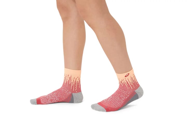 Asics Performance Run Sock Quarter Orange Glow/dark Pink Clay Asics