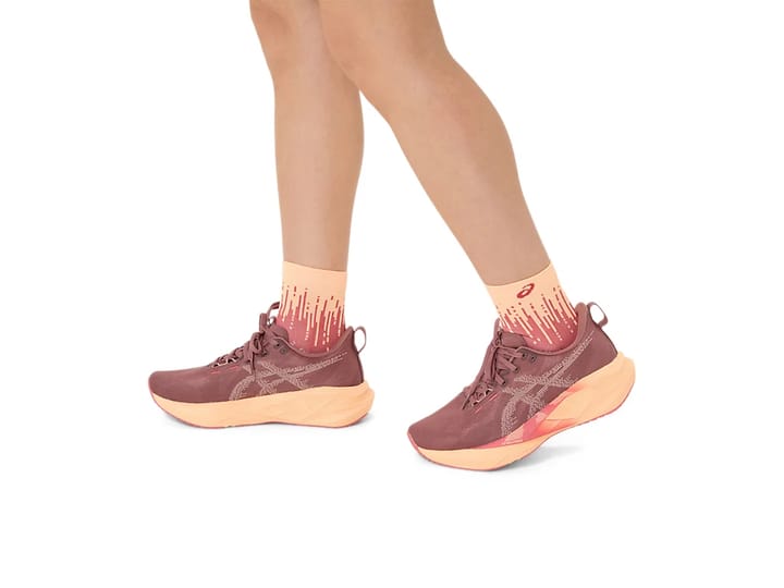 Asics Performance Run Sock Quarter Orange Glow/dark Pink Clay Asics