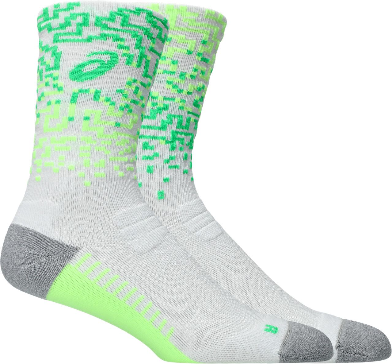 Asics Performance Run Sock Crew Brilliant White/Illum. Green/Vital Green