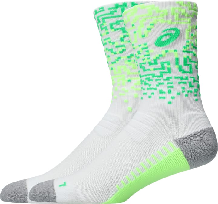 Asics Performance Run Sock Crew Brilliant White/Illum. Green/Vital Green Asics