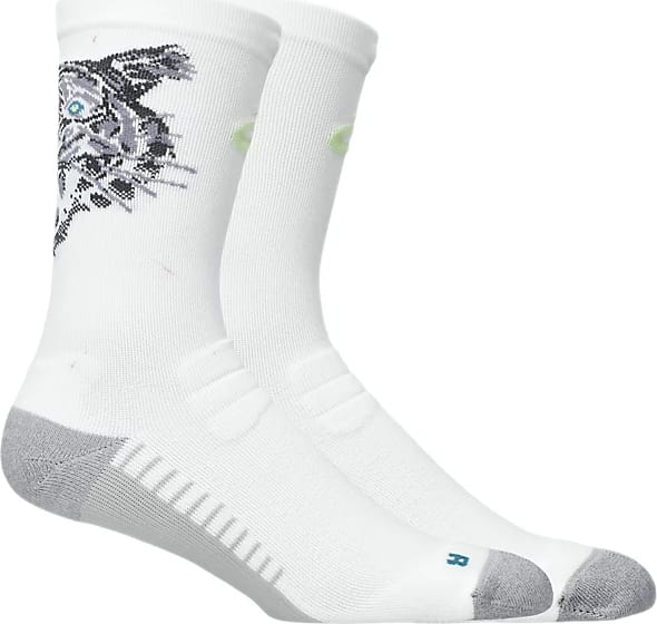 Asics Performance Run Sock Crew Brilliant White/illuminate Yellow/f.teal Asics