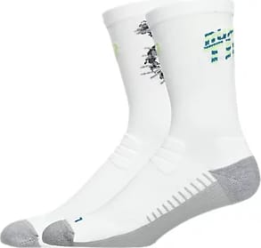Asics Performance Run Sock Crew Brilliant White/illuminate Yellow/f.teal Asics