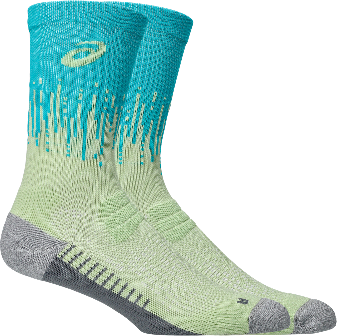 Asics Performance Run Sock Crew Illuminate Yellow/energy Aqua