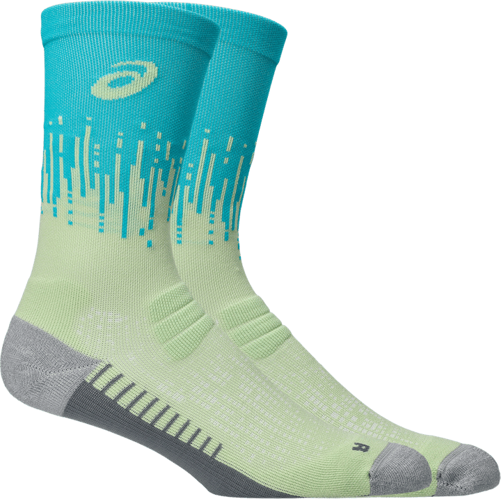 Asics Performance Run Sock Crew Illuminate Yellow/energy Aqua Asics