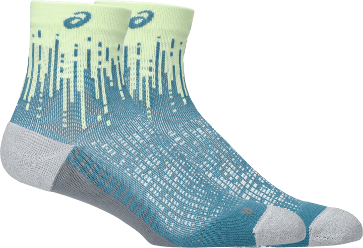Asics Performance Run Sock Quarter Illuminate Yellow/foggy Teal Asics