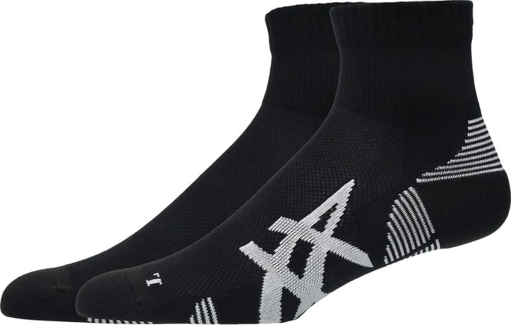 Asics 2 Pack Cushioned Run Quarter Sock Performance Black/Performance Black Asics